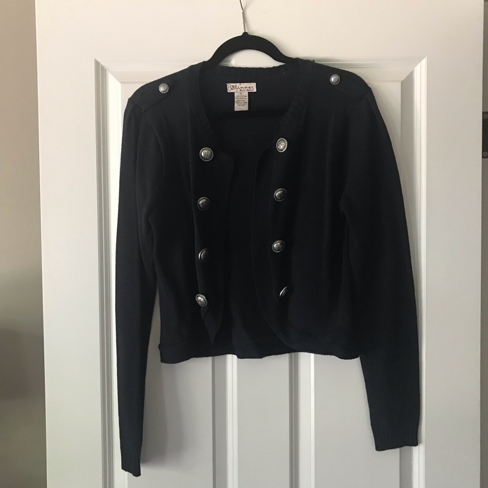 Military inspired crop cardigan